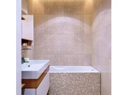 Ванная комната в бежевых тонах в стиле минимализм