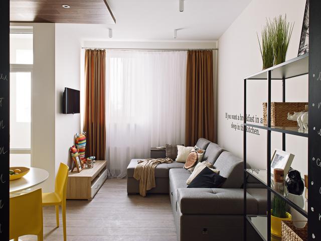 Современный дизайн гостиной маленького размера в квартире  : фото
